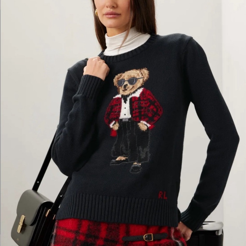 Ralph Lauren Polo Bear Cotton-Blend Jumper S